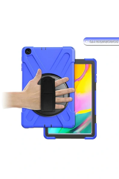 LitaeTrend Samsung Galaxy T510 Tab A 10.1 Kılıf Amazing Tablet Kapak - Mavi - Resim 4