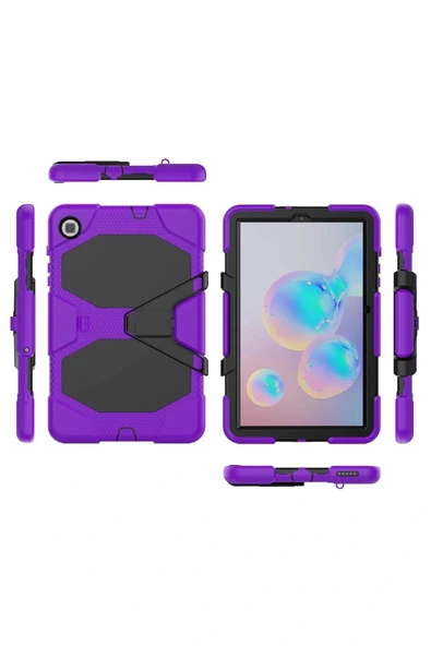 LitaeTrend Samsung Galaxy P610 Tab S6 Lite 10.4 Kılıf Griffin Tablet Kapak - Mor - Resim 6