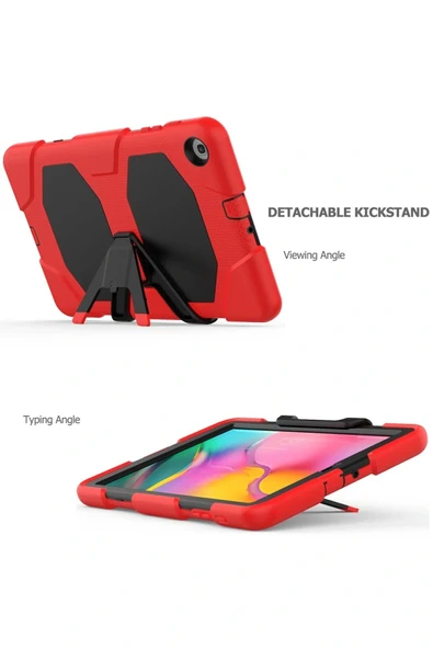 LitaeTrend Samsung Galaxy T510 Tab A 10.1 Kılıf Griffin Tablet Kapak - Kırmızı - Resim 6