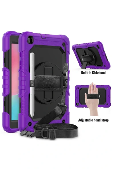 LitaeTrend Samsung Galaxy T290 Tab A 8 Kılıf Pars Tablet Kapak - Mor ürün görseli 1