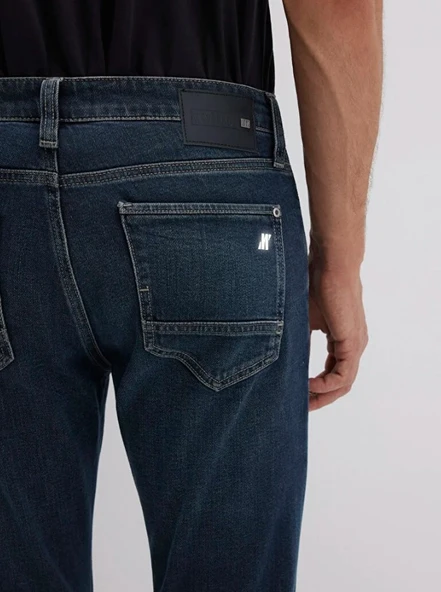 Mavi 0042289339 Jake Mavi Pro Koyu Puslu Comfort Jean Erkek Kot Pantolon - Resim 8