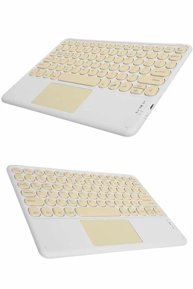 LitaeTrend Touchpad Tüm Cihazlara Uyumlu Bluetooth Klavye Touchpad Slim Kablosuz Wifi Q Klavye - Resim 4