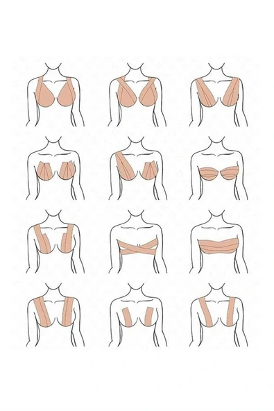 LitaeTrend Toparlayıcı ve Şekillendirici Göğüs Bandı Tere ve Suya Dayanıklı Hassas Ciltlere Uygun - Resim 4