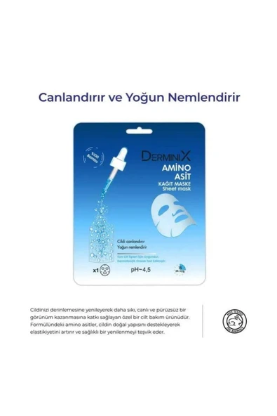 Derminix Amino Asit Kağıt Maske - Resim 3