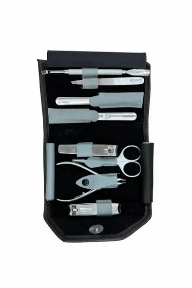 Point Profesyonel Çantalı 7 Parça Çok Amaçlı Manikür El Ayak Yüz Tırnak Bakım Seti - Resim 3