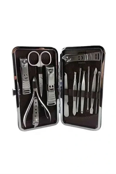 LitaeTrend 12 Parça Manikür Pedikür Seti Özel Deri Çanta El Ayak Bakımı Akne ve Sivilce Temizleme - Resim 4