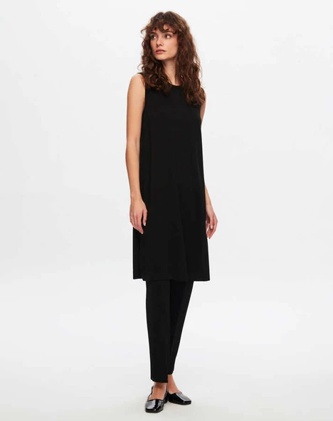 T24Y-6000 MISSDALIDA BASİC KOLSUZ TRİKO TUNİK - Resim 3