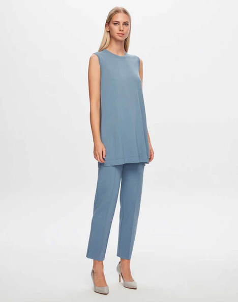 T24Y-6000 MISSDALIDA BASİC KOLSUZ TRİKO TUNİK - Resim 5