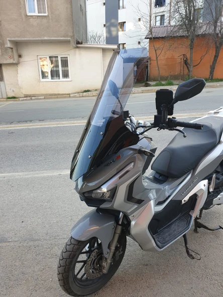 MOTOCAM Kral Arneb 150 Siperlik Ön Cam 2023-2025 Model 78cm Füme Renkli 4mm UZUN CAM - Resim 3