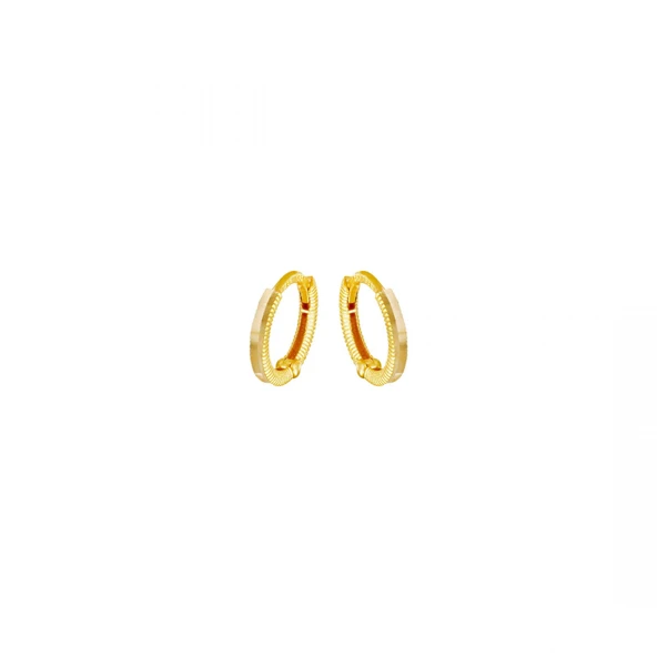 22 Ayar Altın Halka Küpe T076547 ürün görseli 1