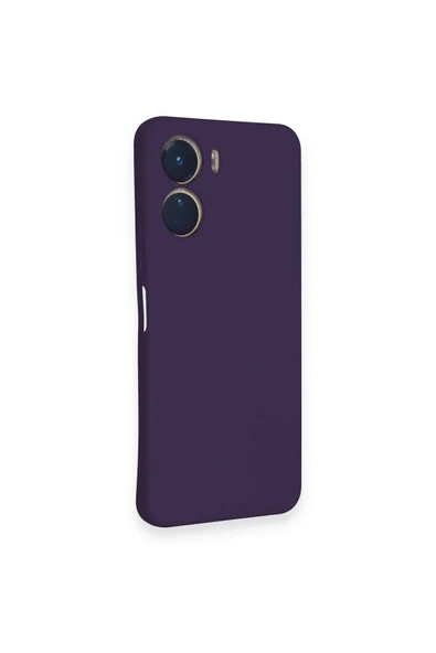 LitaeTrend Vivo Y16 Kılıf Nano içi Kadife Silikon - Mor - Resim 2