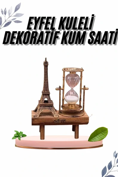 LitaeTrend Paris Eyfel Kulesi Hediyelik Eyfel Retro Kum Saati Dekoratif Eşya ürün görseli 1