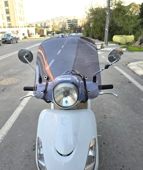 MOTOCAM SYM Fiddle 2 3 4 Ön Cam 2009-2023 Model 44cm Füme Renkli APARAT GÖNDERİLMEYECEK ürün görseli