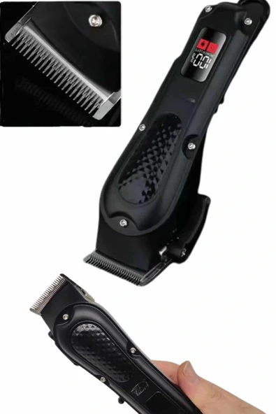 LitaeTrend Profesyonel Saç Kesme Aleti Dijital Saç Sakal Tıraş Makinesi Uzun Ömürlü - Resim 2