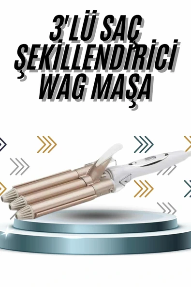 LitaeTrend Wag Maşa Profesyonel Saç Şekillendirici İyon Özellikli Isı Kademeli ürün görseli