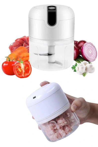 LitaeTrend Mini Doğrayıcı Rondo Taşınabilir Mini El Blender Paslanmaz Çelik - Resim 3