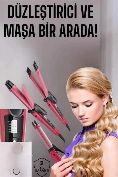 LitaeTrend Saç Şekillendirici Düzleştirici Ve Maşa Isı Ayarlı - Resim 2