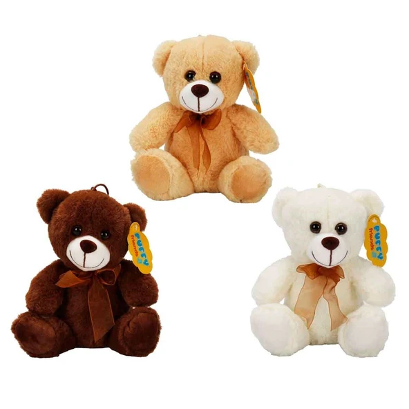 0998 SUN-JHN-PFF-SK PELUŞ AYI OTURAN KURDELELİ 21CM 2R ürün görseli