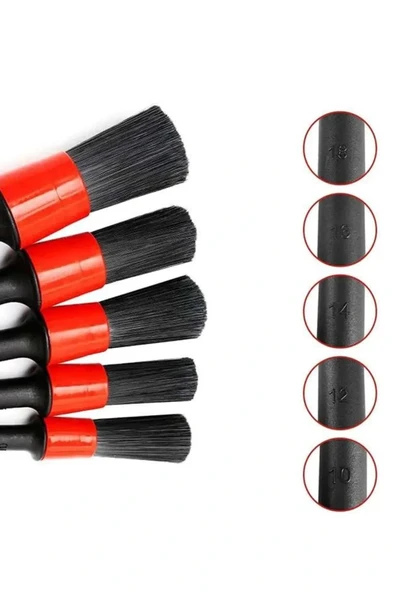 LitaeTrend 5 Parça Araç İçi Temizlik Fırçası Araç İçi-Dışı Temizleme Fırça Seti - Resim 5