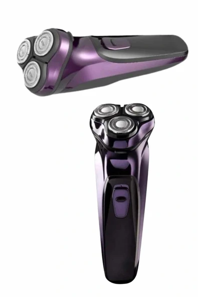 LitaeTrend 3 Bıçaklı Döner Başlıklı Sakal Sıfır Alma Tıraş Makinesi Profesyonel Paslanmaz Çelik - Resim 5