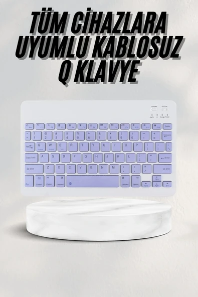 LitaeTrend Android ve İOS Uyumlu Bluetooth Kablosuz Türkçe Q Klavye Renkli ürün görseli 1