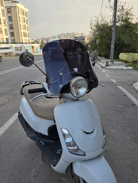 MOTOCAM SYM Fiddle 2 3 4 Ön Cam 2009-2023 Model 44cm Siyah Renkli APARAT GÖNDERİLMEYECEK - Resim 2