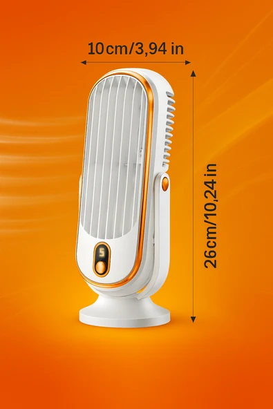 Taşınabilir Fan  USB Şarjlı, Dijital Kontrollü, Yüksek Performanslı Soğutma Kapalı ve Açık Alanlar - Resim 5