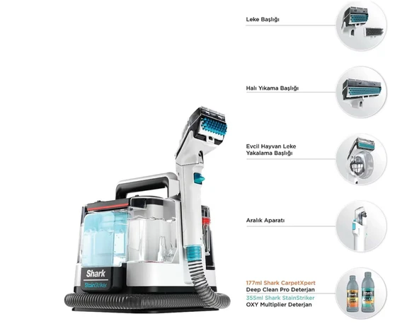 Shark Stainstriker PX200EUT Koltuk ve Halı Yıkama Makinesİ - Resim 2