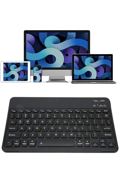 LitaeTrend Bluetooth Şarj Edilebilir Mini Q Klavye Kablosuz Taşınabilir - Resim 4