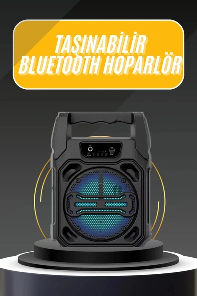 LitaeTrend Karaoke Mikrofonlu Fm Radyolu Bluetooth Hoparlör Yüksek Ses Kaliteli ürün görseli 1