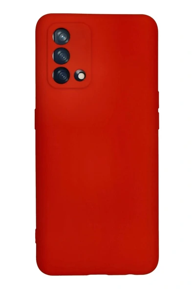 LitaeTrend Oppo A74 4G Kılıf Nano içi Kadife Silikon - Kırmızı - Resim 3