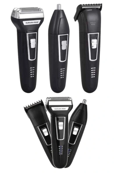 LitaeTrend 3'lü Set Saç Sakal Kesme Traş Makinesi Burun Kılı Alma Tıraş Makinesi - Resim 4