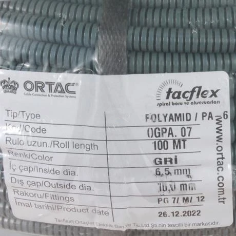 Ortaç Pg-7 Gri Polyamıd Spiral | OGPA-7 ürün görseli 1