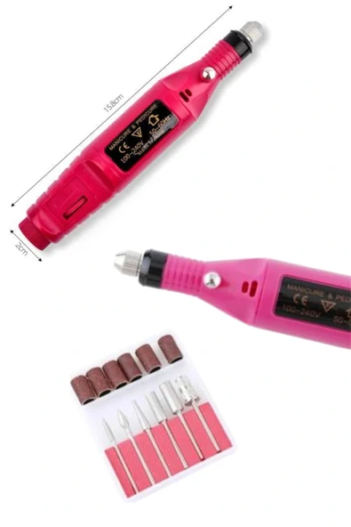 LitaeTrend Protez Tırnak Ayak Nasır Ve Tırnak Mantar Makinesi Elektrikli 12v Tırnak Törpü Seti - Resim 4