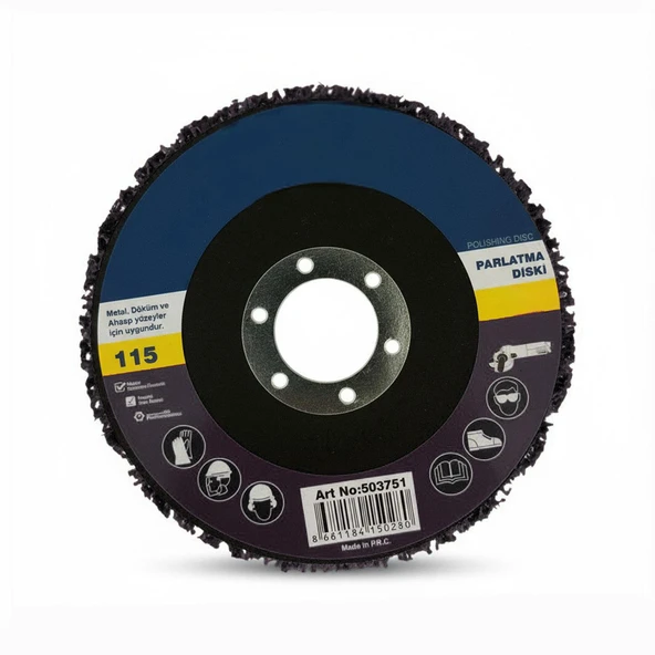 Siyah Parlatma Diski Döküm Metal Ahşap Yüzeyler İçin Pas Boya Sökücü Flap Disk 115 mm - Resim 4