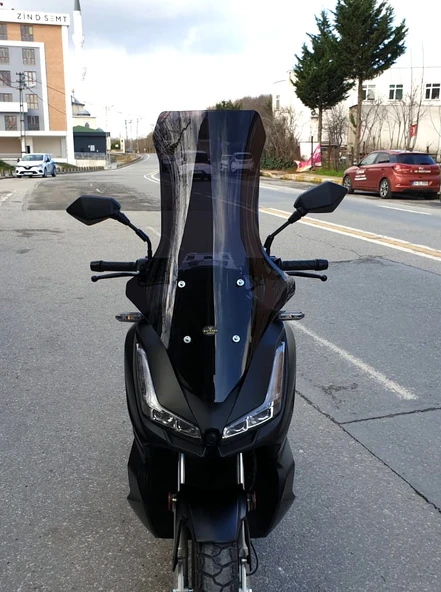 MOTOCAM Salcano Wind 150 Siperlik Ön Cam 2023-2025 Model 78cm Siyah Renkli 4mm ürün görseli