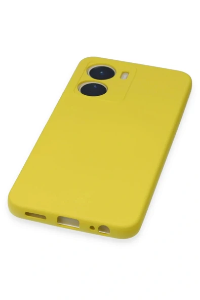 LitaeTrend Vivo Y16 Kılıf Nano içi Kadife Silikon - Sarı - Resim 5