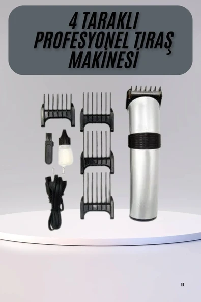 LitaeTrend Hassas Ciltlere Özel Saç Sakal ve Vücut Kuaför Tipi Şarjlı Tıraş Makinesi ürün görseli 1