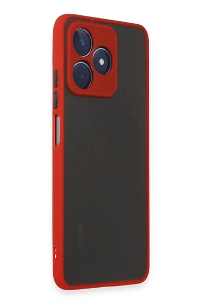 LitaeTrend Realme C53 Kılıf Montreal Silikon Kapak - Kırmızı - Resim 2