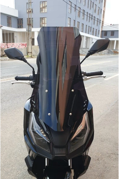 MOTOCAM Apachi Ventro 150 Siperlik Ön Cam 2023-2025 Model 75cm Siyah Renkli 4mm ürün görseli