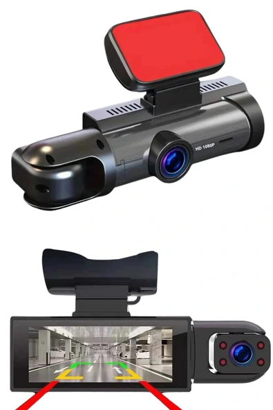 LitaeTrend Araç Kamerası Black Box Çift Kameralı Ekranlı Full HD Sürüş Kamerası - Resim 4