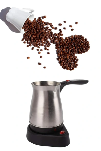 LitaeTrend Paslanmaz Çelik Türk Kahvesi Makinesi 6 Fincan Kpasiteli Elektrikli Cezve - Resim 4