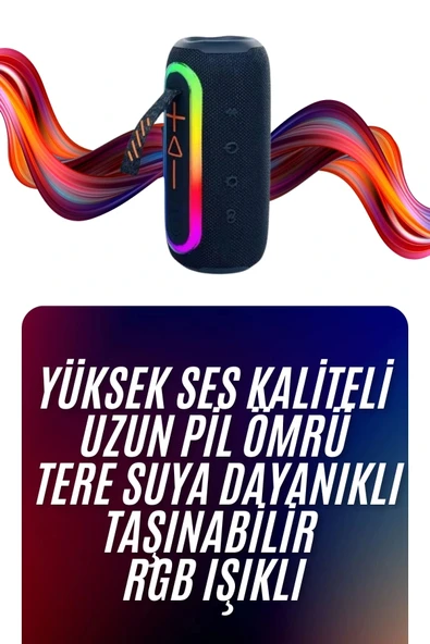 LitaeTrend Bluetooth Hoparlör Uzun Pil Ömrü Taşınabilir Yüksek Ses Kaliteli - Resim 2