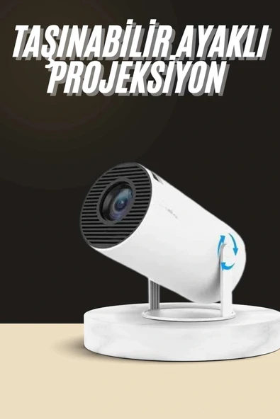 LitaeTrend Ayaklı Projeksiyon Taşınabilir Mini Projektör Sinema Projektörü Android ürün görseli 1