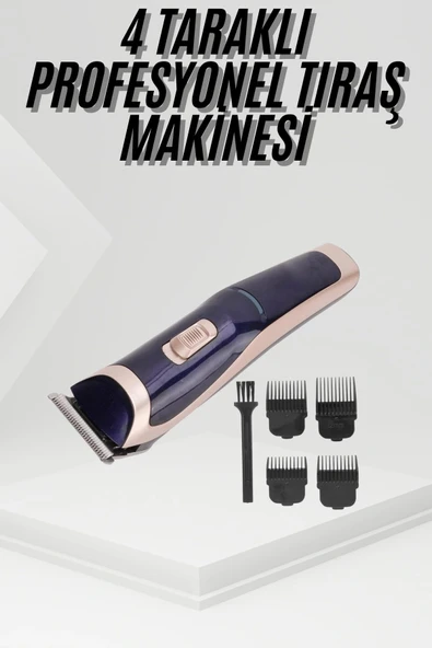 LitaeTrend Tıraş Makinesi 4 Başlıklı Paslanmaz Çelik Bıçaklı Tüm Saç Tiplerine Uygun ürün görseli 1