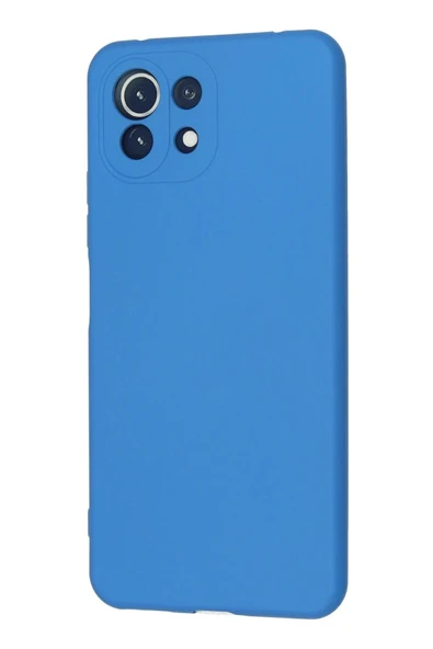 LitaeTrend Xiaomi Mİ 11 Lite Kılıf Nano içi Kadife Silikon - Mavi - Resim 3
