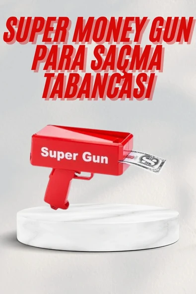 LitaeTrend Kırmızı Parti Oyuncağı Para Saçma Fırlatma Tabancası Makinesi Super Money ürün görseli 1