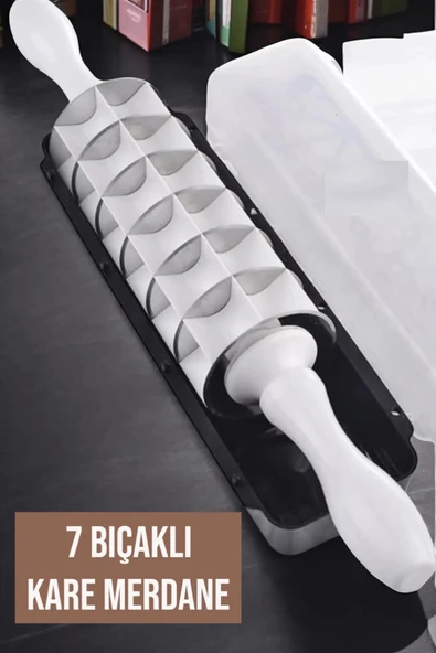 Saint Belisama 7 Çelik Bıçaklı Mantımatik Mantı Kesici Merdane Pratik Mantı Kesme Aparatı ürün görseli