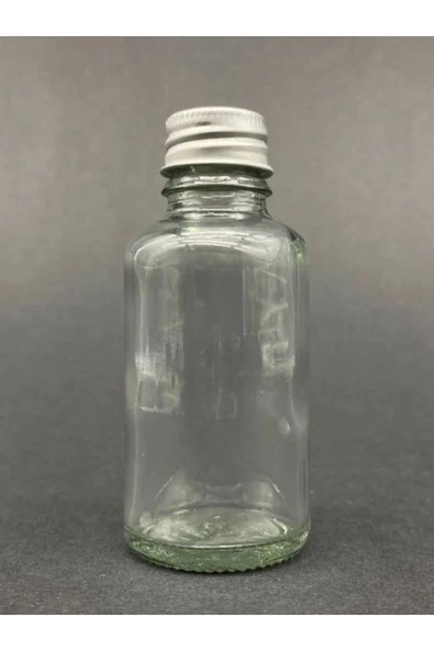 4 ADET - 30 Ml Şeffaf Cam Şişe Gümüş Kapak Limonata şişesi Kolonya Şişesi, Meyve Suyu Şişesi, 30 ML - Resim 2