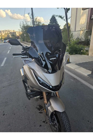 MOTOCAM Honda NT 1100 Siperlik Ön Cam 2025 Model 61cm Siyah Renkli 4mm - Resim 2